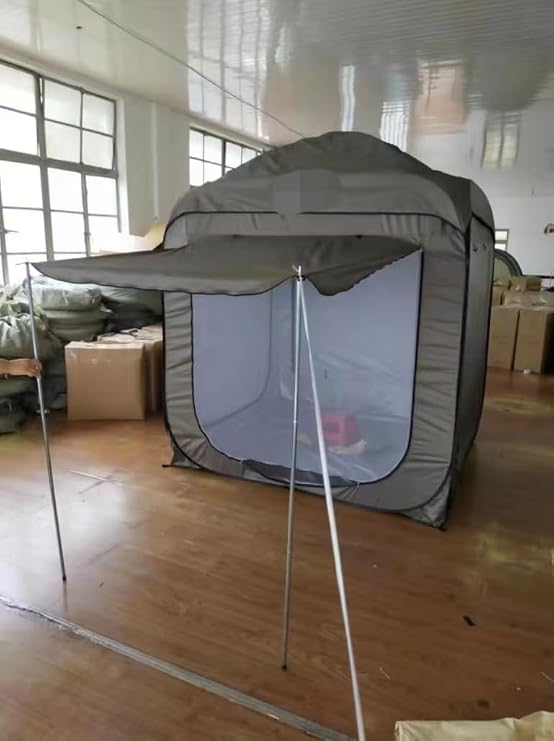 Pop-up Type, Military Green, Car Side Tarp, Open Structure, Sunshade, Connected to Car, SUV Pop-up Tent, Sleeping in Car, Mesh Window, Storage Bag Included, Stable, Waterproof, UV Function, Windproof,