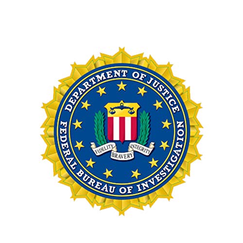 Department of Justice FBI Sticker Decal Self Adhesive Vinyl Federal Bureau Truck Car Decal Vinyl Bumper Sticker Sticks to Any Surface 5