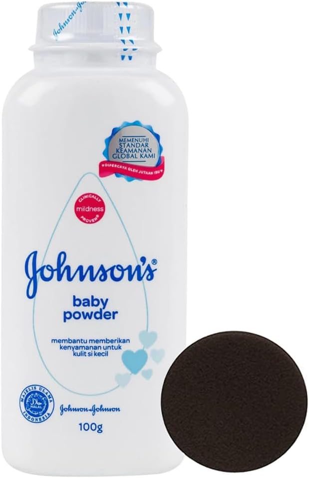 Johnson Baby Talc Powder for Baby Skin Care 100g Pack of 1. This J&J Bundle  with RadianceAura Sponge Rubber Black