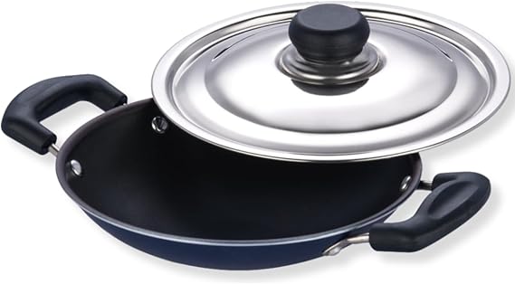 Tabakh by Vinod Appachetty Non Stick Appam Pan with Stainless Steel Lid, 215mm, Black | 215Mm South Indian Batter Mold With Evenly Spaced Cavities; Quick-Release Coating, Dishwasher Safe