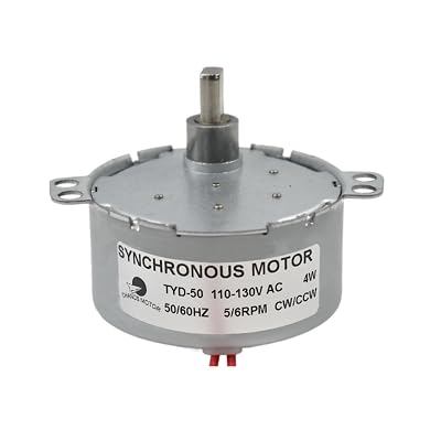 CHANCS TYD-50 Synchronous Motor 110V AC 5-6RPM CWCCW Flush Shaft 10mm Gear Motor Electric Motor