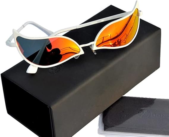 CARLOUMERN Doflamingo Sunglasses Anime One Piece Cosplay Glasses 100% Anti UV Joker Sunglasses Arc Design, Red, 10