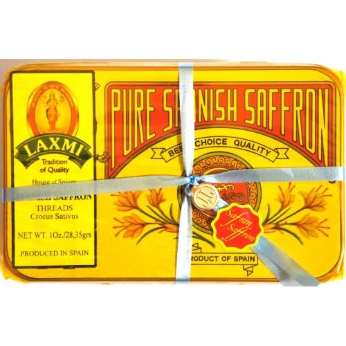 Laxmi Pure Spanish Saffron - 1oz 28.35g Tin