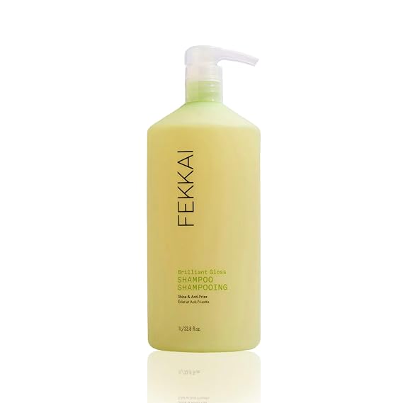 FEKKAI Brilliant Gloss Shampoo - 1 Liter - Transforms Hair with 4X Shine - Free of Sulfates, Parabens, Phthalates - Vegan, Cruelty-Free