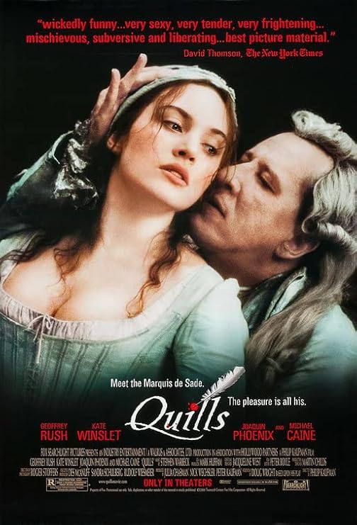 QUILLS (2000) Original Authentic Movie Poster 27x40 - Dbl-Sided - Geoffrey Rush - Kate Winslet - Joaquin Phoenix - Michael Caine