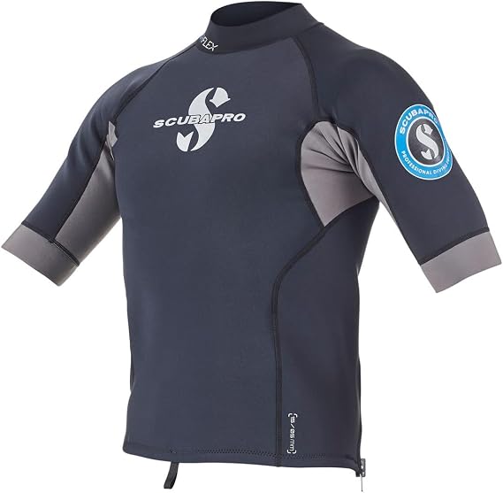 SCUBAPRO Men's Everflex 1.5mm Thermal Diving Top, Short-Sleeve, 2XL, Black