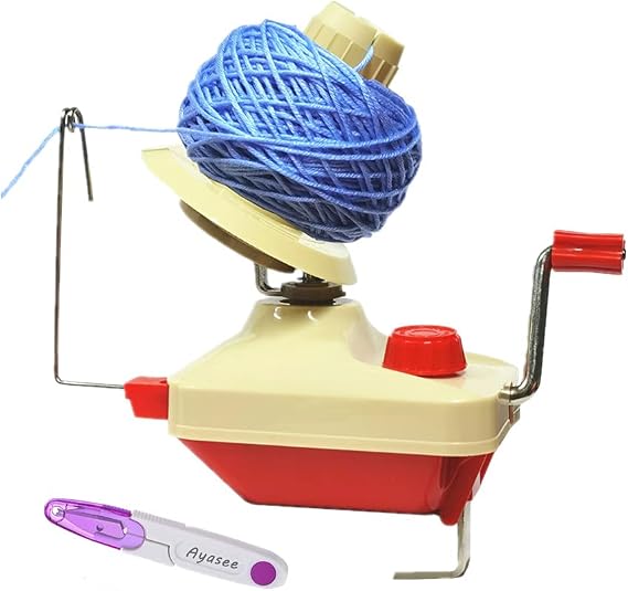 Ball Winders, Yarn Knitting Loom Crochet Swift Yarn Fiber String Ball Wool Winder DIY Tool Kit, 1Yarn Ball Winder+1PC Scissors (2)
