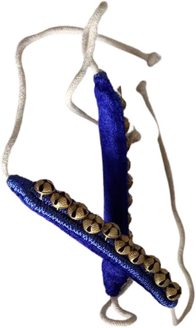 KVR Kathak Bharatnatayam indian traditional dance anklets brass bells ghungroo pair tied over velvet pad for comfortable performance...