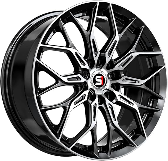Spec-1 17x7.5 SP-57 Gloss Black & Machined Wheel 5x4.5/5x120 (42mm)