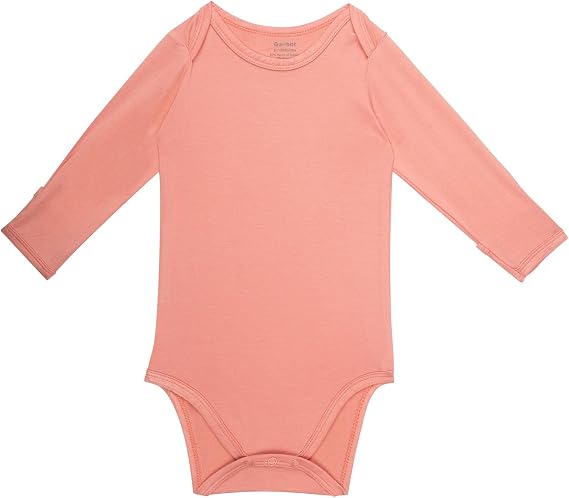 Rayon of Bamboo Baby Bodysuit For Girls Boys Long Sleeve Sleepers With Mitten Cuffs