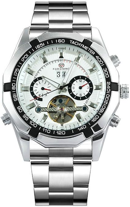 Luxury Golden Men 3D Design Stainless Steel Tourbillion Multi-Function Auto Mechanical Watches