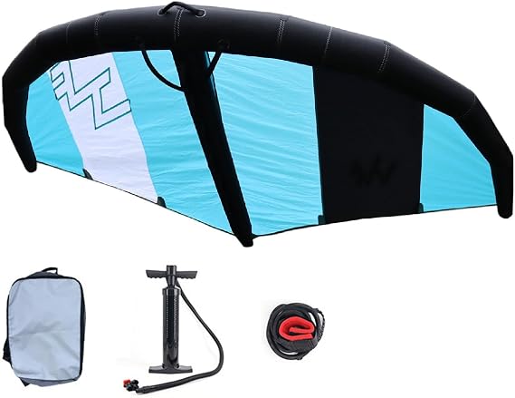 Professional Inflatable Wind Wing Foil for Adults, Wingfoil Inflatable Surfing Kite with Inflatable Sail, Base, Pump, Backpack, for Water Sports Kiteboard Surf,C