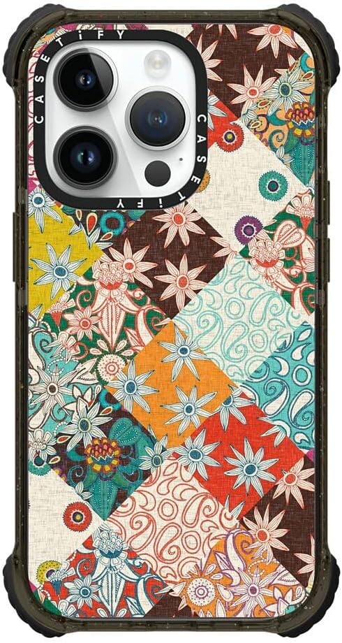 CASETiFY for iPhone 14 Pro Case - Ultra Impact | Enhanced Corners | 11.5 ft. 5X Militray Grade Drop Protection | SARILMAK PATCHWORK | Black