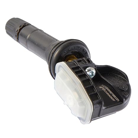 Schrader TPMS Solutions 33500 EZ-Sensor 314.9 MHz, 315 MHz, 433 MHz Programmable TPMS Sensor w/Fixed Angle Snap-in Valve. Must Be Programmed with Schrader Compatible Tool Before Installation (210)
