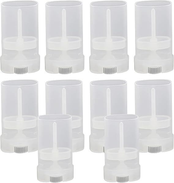 10PCS 15ml 0.5oz Clear Empty Plastic Oval DIY Lipstick Lip Balm Lip Gloss Tubes Deodorant Crayon Chapstick Tube Bottle Containers Oval Holder Case Pipe