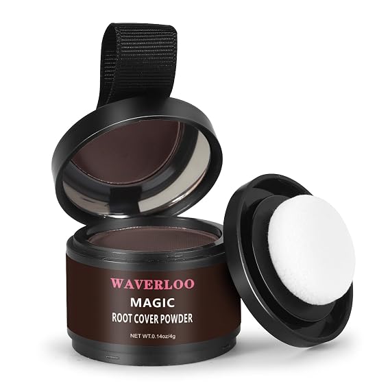Magic Root Cover Up Instantly Conceals High Forehead & Hair Loss - Sweat & Waterproof Root Touch Up Hair Powder for Women & Men (Dark Brown, 4g)