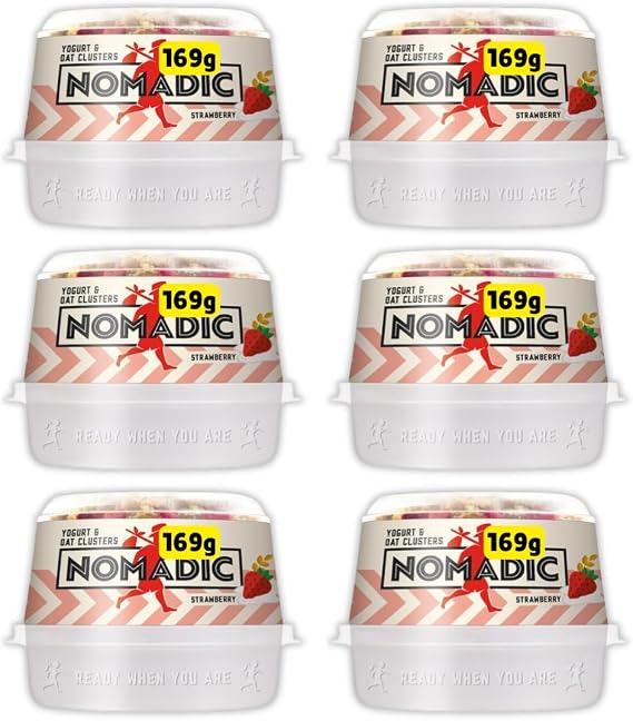Nomadics Yogurt & Oat Clusters 6 x 168g (Strawberry)