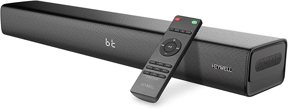 120W 2.1ch Compact Bluetooth Soundbar for PC Built-in Sub, OPT/Aux | Small L60cm Soundbar for TV/Monitor/PC/DVD/Projector. Painted Finish+Dual Steel Mesh, 3-Level Voice Enhancer, Wall Mount.