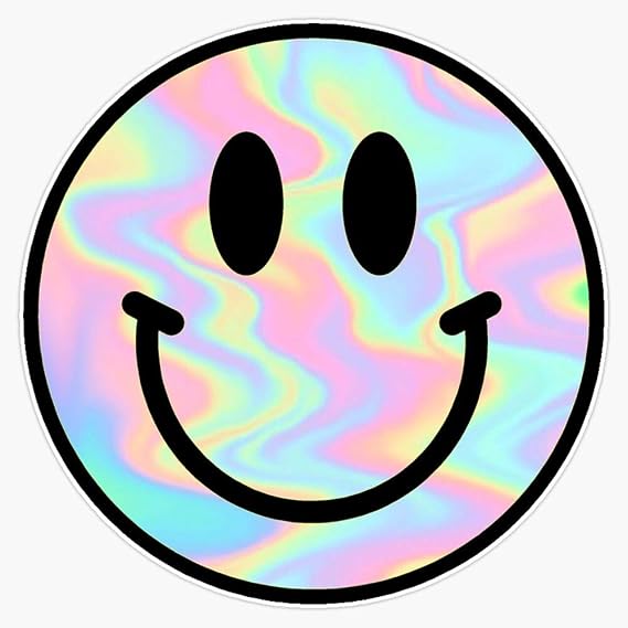 Trippy Smile Face Vinyl Waterproof Sticker Decal Car Laptop Wall Window Bumper Sticker 5"