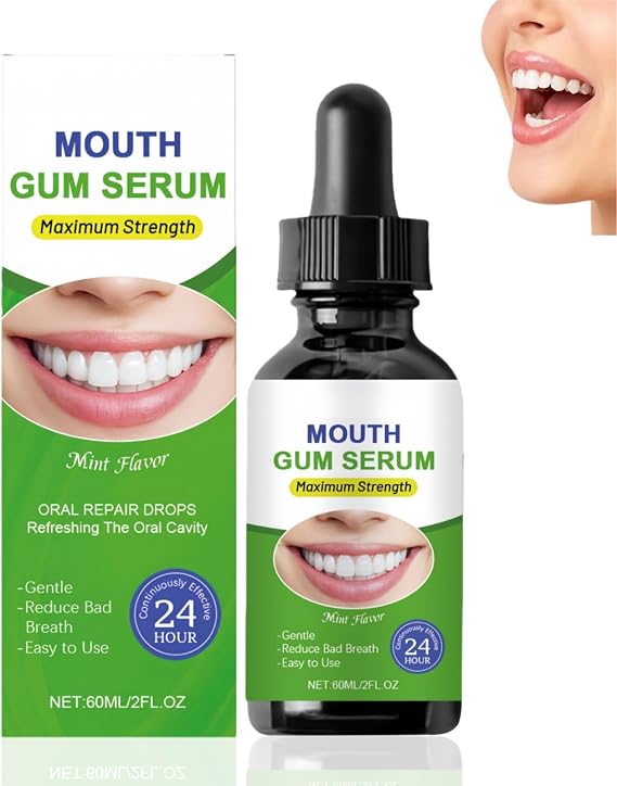 Gum Restore Drops, Receding Gums Treatment, Advanced Gum Repair for Receding Gums & Stain Removal, Bad Breath Treatment for Adults, Promotes Gum Regrowth & Oral Health, Gum Regrowth Treatment, 60ml