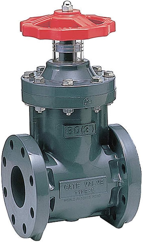 Asahi/America - 1251060 - ASAHI Gate Valve: 6 in, PVC, Non-Rising, Class 150 Flange, 150 psi CWP, Wheel