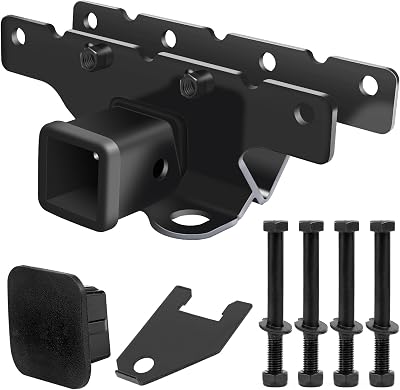 𝟮𝟬𝟮𝟱 𝙉𝙀𝙒 Tow Hitch Trailer Kit for 2018-2024 Jeep Wrangler JL JLU Include 20-24 Diesel Engine; 21-24 4xe - 2 Inch Rear Bumper Tow Trailer Hitch Receiver Kit 2 Door & 4 Doors by Puxyblue