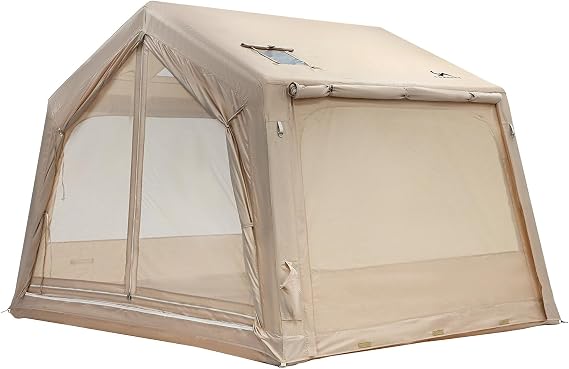 TOMOUNT Inflatable Tent for Glamping Family Camping 9.19x7.87x6.4ft High 3-4 Person Air Tent with Pump Blow up