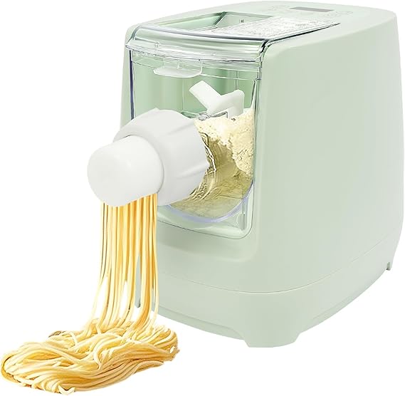 Electric Pasta Noodle Maker, Automatic Pasta Maker Machine with 13 Discs for Spaghetti & Fettucine and More, Noodle Pasta Maker Machine with Measuring Cups & Flour Cup, for Home Kitchen