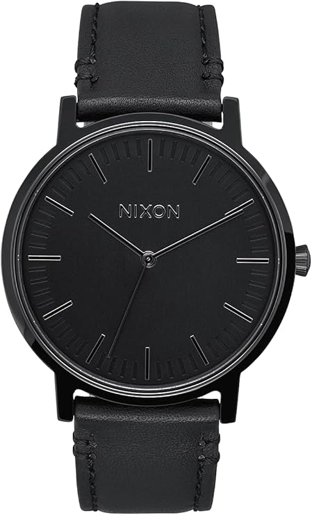 Nixon Porter Leather A1058 50m Water Resistant Men's Watch (20-18mm Leather Band and Watch Face) | (20-18mm Leather Band and 40mm Watch Face)