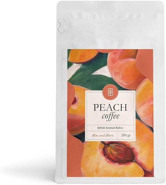 Mim and More Peach Coffee - Peach Flavored Coffee Filter Coffee, 200 Gr