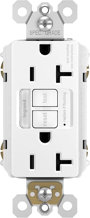 Legrand radiant 20 Amp Tamper Resistant LED Night Light GFCI White