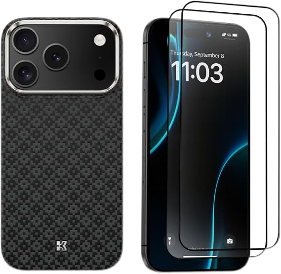 BENKS ArmorGrid ArmorPro Kevlar Case + Matte Screen Protector for iPhone 17 Pro 6.3 inch