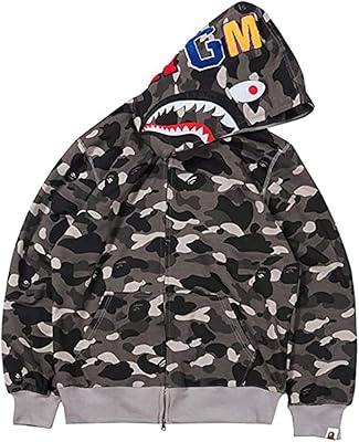 Bape shark Hoodie gym jacket Sweater Anime Mens Womens Cosplay Sweatshirt Pullover Boys Girls Costume shirt pink red camo zip up purple bathing ape backwoods shirt blue funny hoodies shorts S