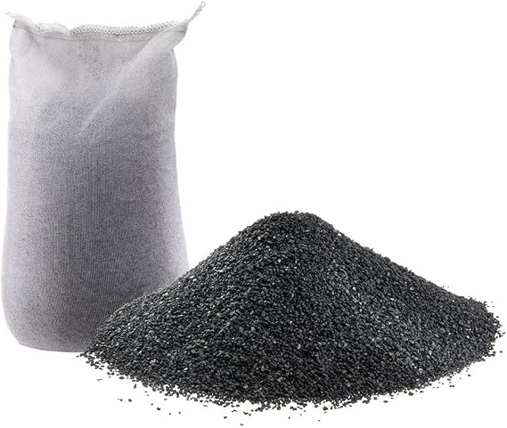 Hydor Activated Carbon Salt Water Professional External Canister Filter Media Low Ash Content for Saltwater Aquariums Produces Crystal Clear Water Includes Mesh Bag 400 GM Pouch, Black (D02200)