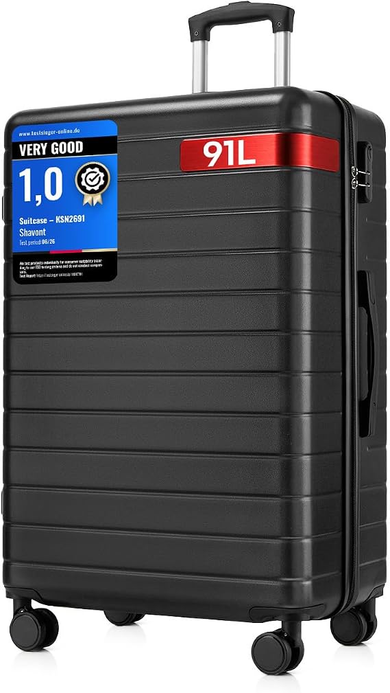 28 Inch Large Suitcase, ABS+PC Hard Shell Check-in Luggage | Lightweight Durable Large Capacity Suitcases with Spinner Wheels, for Holiday & Business Trips