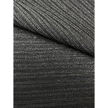 Tuva Textile 40 Yards Bolt of 100% Real Wool Fabric Suiting, (Morning Stripe Style) Used for Jackets, Suiting, Pants, Skirts, Scarf, Dress & More, Color. Combo Black-Grey & Charcoal, Made in Italy