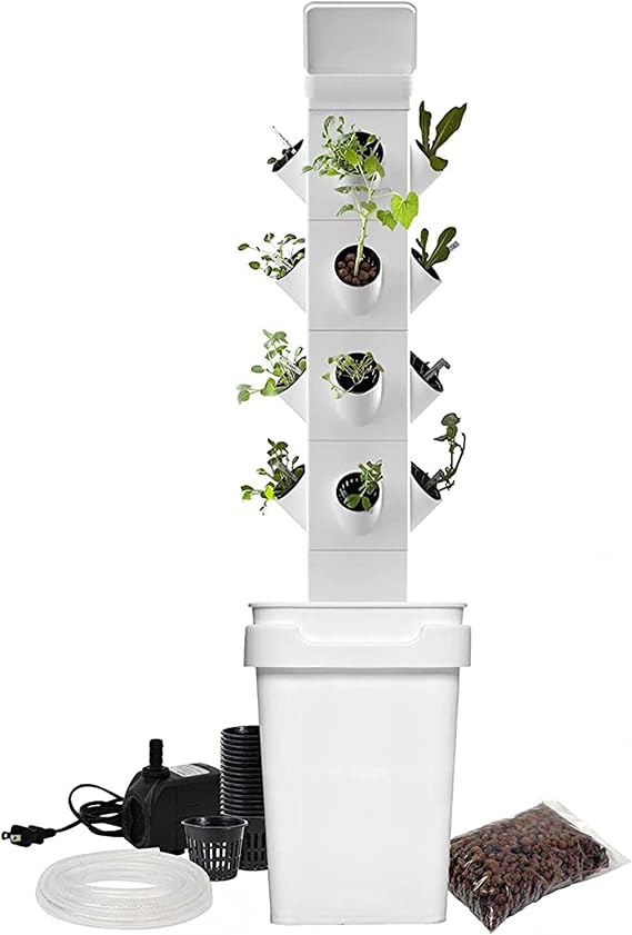 EXO 16-Plant Vertical Hydroponic Growing System, Indoor and Outdoor