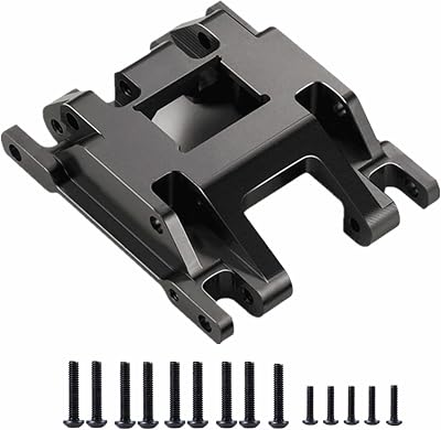 Aliuminum TRX4M Skid Plate Transmission Mount Upgrade Parts for TRX4M Defender, BroncoBlack