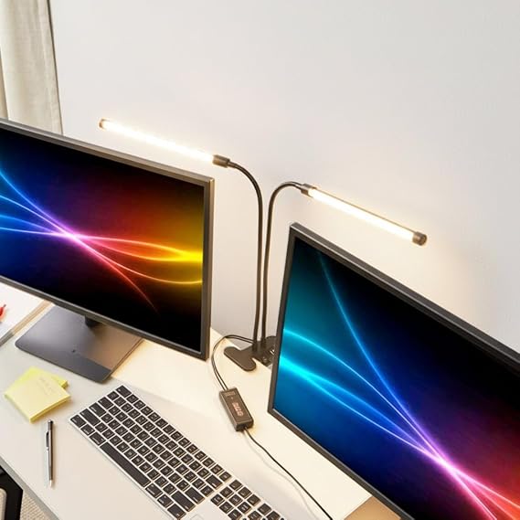 Lakeside Dual LED Desk Lamp with Clamp