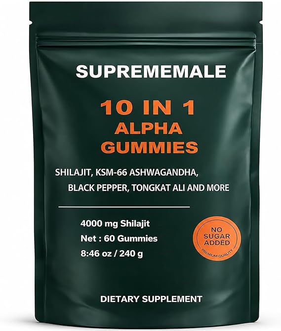 SupremeMale 10 in 1 Alpha Gummies, 4000 mg for Men(1)