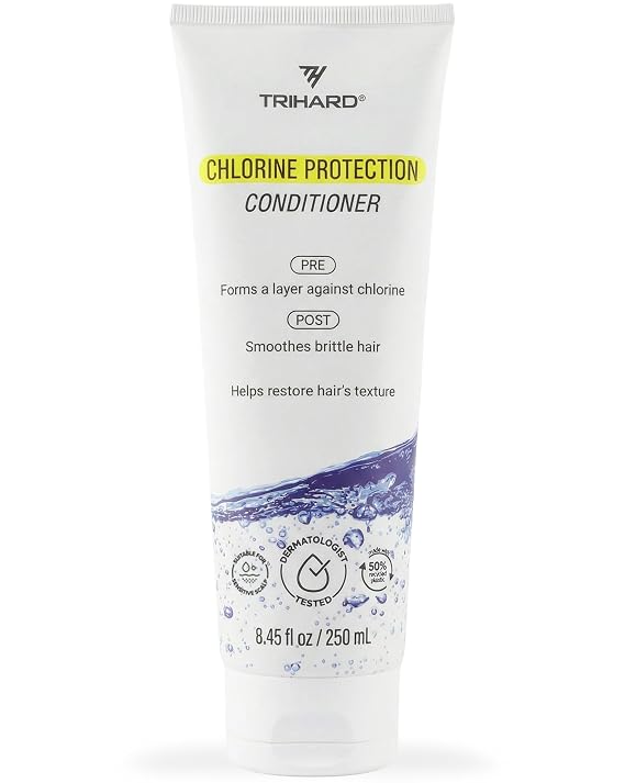 TRIHARD Pre & Post Swim Conditioner | Swimmers Conditioner | Pre Swim Hair Protection | Chlorine Removal Solution