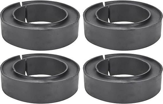 Rubber Coil Spring Spacers Set: Enhance Spring Rate for 5" & 5.5" O.D. Coil Springs, 7/8" Thick, 1" Wide, Ideal for Fast/Rough Tracks, Easy Adjustments - 4 Pack, Can Be Trimmed for Precision