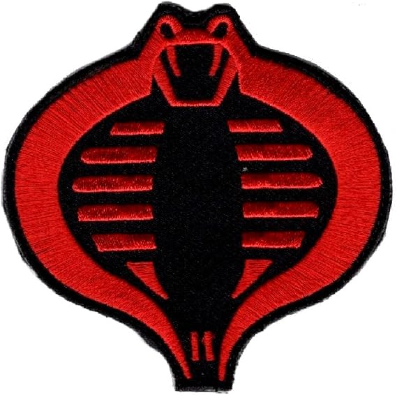 Red Cobra Embroidered Iron ON Patch (MTC1)