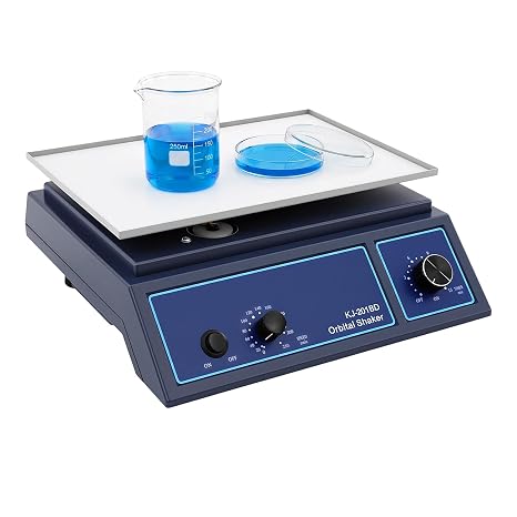Orbital Shaker Mixer Adjustable Speed 0-210rpm Lab Oscillator Horizontal Rotator Shaker with Timed and Continuous Mode, Digital Orbital Rotator Shaker for Labs and Schools, Capacity 2.2LBS
