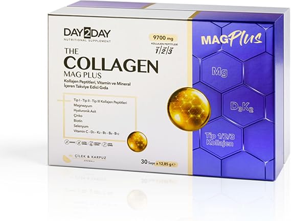 DAY2DAY Collagen Mag Plus Çilek Karpuz Aromalı 30 Saşe
