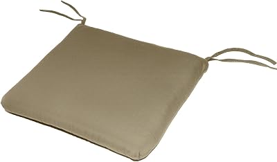 Comfort Classics 20W x 19Dx 2.5H Sunbrella IndoorOutdoor Knife Edge Style seat pad Cushion in Antique Beige Inc. Made in USA