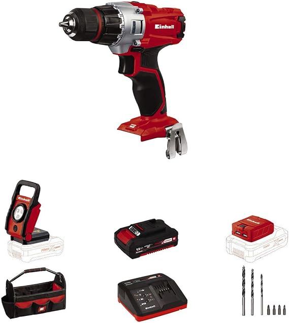 Einhell TE-CD 18/2 Li 18-Volt 3/8-Inch Power X-Change Workshop Drill Bundle, Kit (w/1.5AH Battery + Charger)