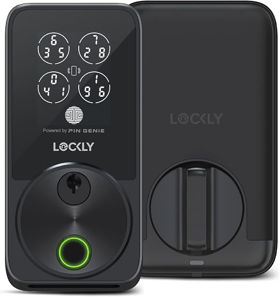 Lockly Secure Pro Zeno Wi-Fi Deadbolt Smart Lock with Apple Home Key | Fingerprint Keyless Entry Door Lock, PIN Genie Keypad, APP Control, Alexa and Google Assistant Compatible,IP65 , Zinc Alloy