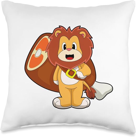 Lion Meat Throw Pillow