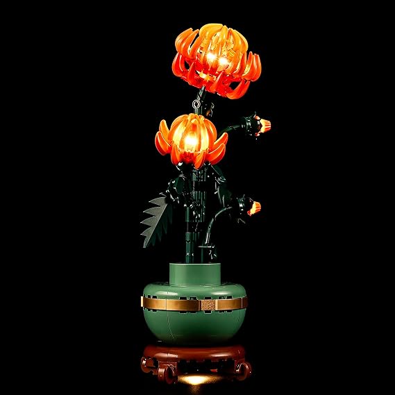 LED Light for Lego 10368 Icons Chrysanthemum Flower Decor Set, Light Kit Compatible with Lego 10368 Building Blocks Model, Not Included The Model Set